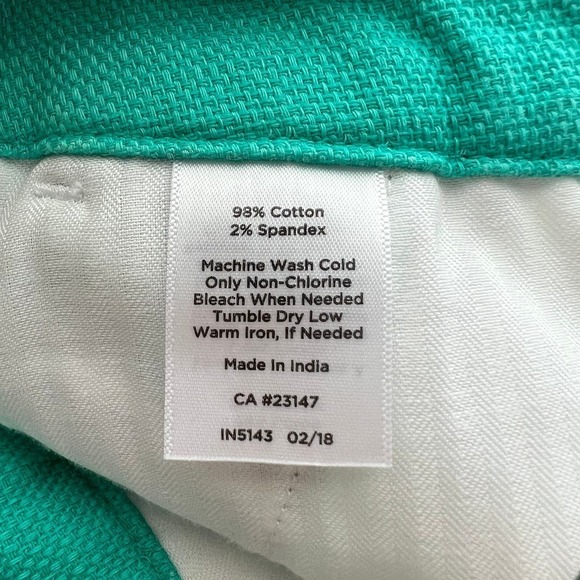 Talbots Scalloped Hem Tropical Monkey Printed Cotton Blend Shorts Sz 10 - Picture 12 of 13